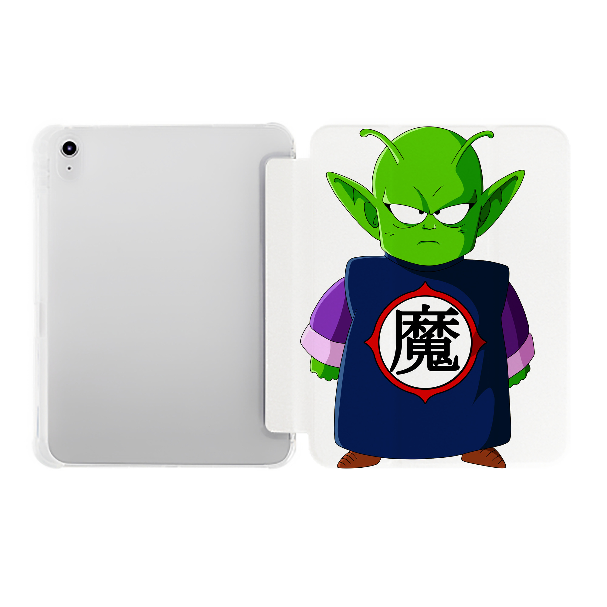 （画像用） ドラゴンボール ピッコロ DRAGON BALL Piccolo IPad ケース ペン収納付き 三つ折りスタンド PUレザー×シリコン 対応機種9.5/10.5/10.9インチ